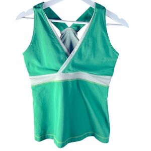 Vintage Lululemon Deep V athletic tank Green | medium (tags removed)